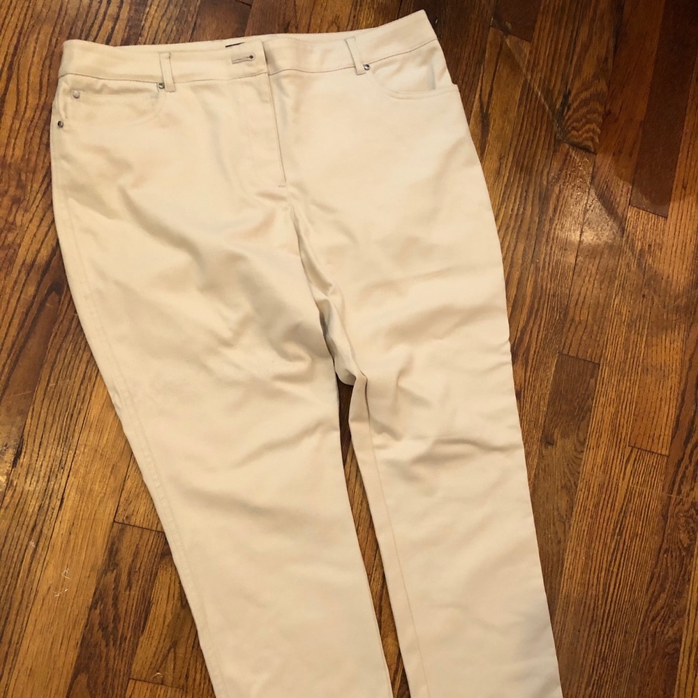 EUC Rafaella straight-leg khaki pants, size 12